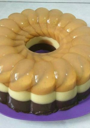 Foto resep Puding regal 3 lapis vla