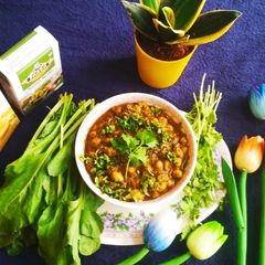 A picture of Palak Chole.