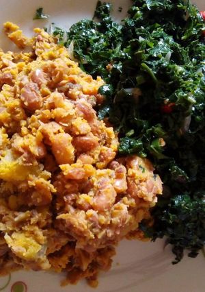 A picture of Porroage beans with vegetable.