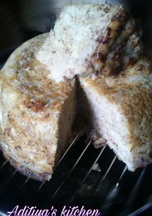 Foto resep Stim banana cake egglles