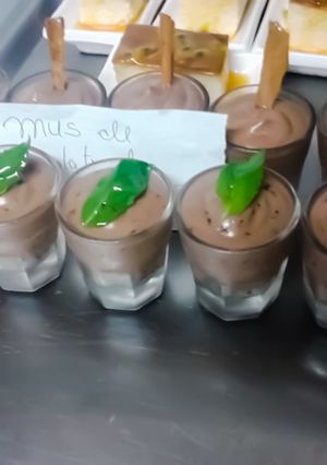 Una foto de Mousse de chocolatede