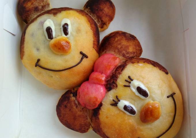 Steps to Make Quick Mickey purple potato bun