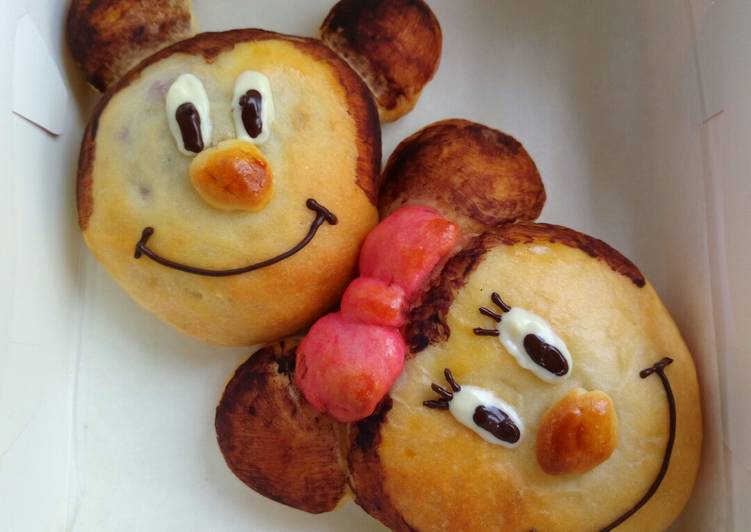 Steps to Make Quick Mickey purple potato bun