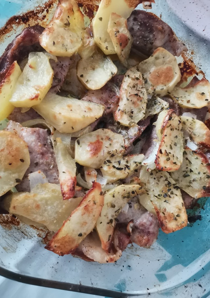 Una foto de Secreto ibérico con patatas al horno 😍