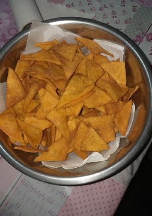 Una foto de Doritos caseros