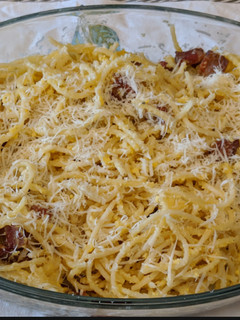 A picture of Spaghetti carbonara.