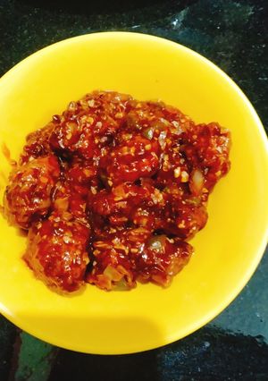 A picture of Veg Manchurian.