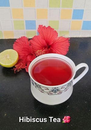A picture of Hibiscus Tea 🌺.