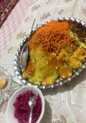 عکسی از دستور عدس پلو با هویج