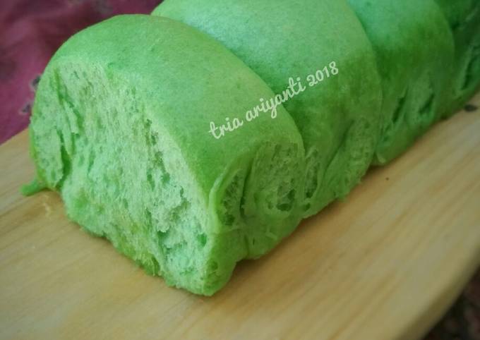Cara Buat Roti Sobek Pandan Kukus (Tanpa Telur, tanpa oven, 1x proofing) Rumahan