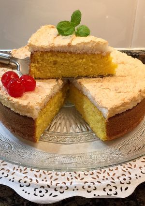 Foto principal de Tarta de naranja con merengue de coco