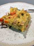 Pastel de verduras y pollo