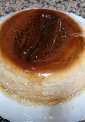Una foto de Flan de queso al microondas
