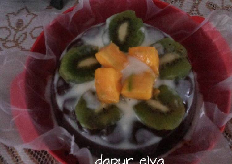 Puding Buah Fla Vanila