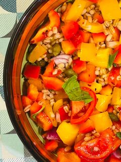 Foto di Insalata di orzo alle verdure