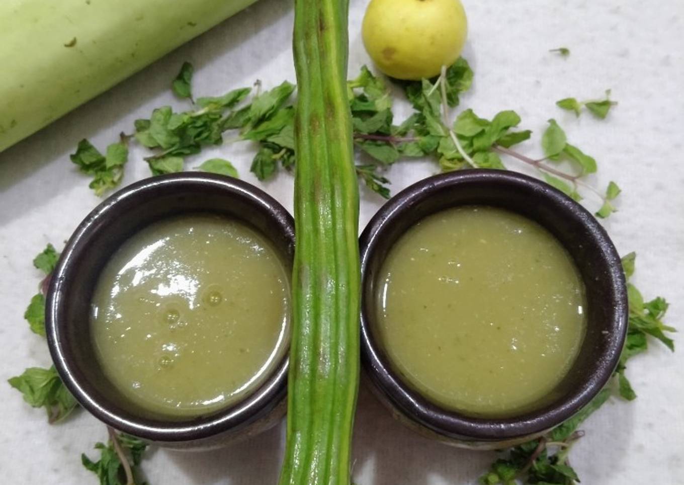 Lauki and drumsticks soup
