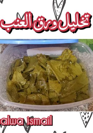 صورة لوصفة تخليل ورق العنب