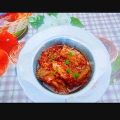 A picture of Healthy tasty bharava bitter gourd sabji.