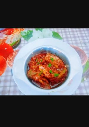 A picture of Healthy tasty bharava bitter gourd sabji.