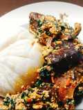 Egusi soup with fufu