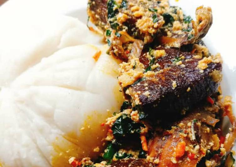Recipes for Egusi soup with fufu