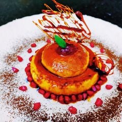A picture of Caramel custard pudding.