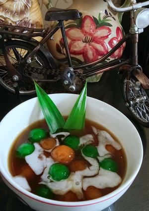 Foto resep 22.Bubur candil labu pandan
