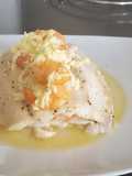 Filete de pescado relleno de camarones