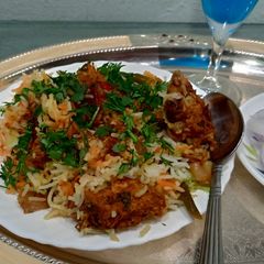 A picture of Chicken Dum Biryani.