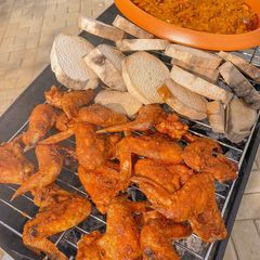 A picture of Charcoal grilled chicken wings.