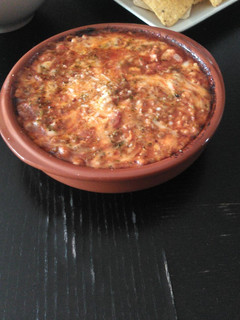 Una foto de Carne picada para dipear con chorizo y queso