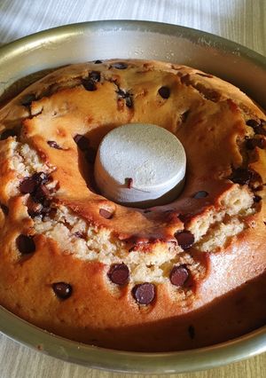 Una foto de Budín de vainilla con chips de chocolate 🔥🍫