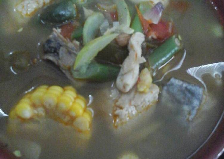 Cara mudah Membuat Sayur asem ikan tengiri yang simpel