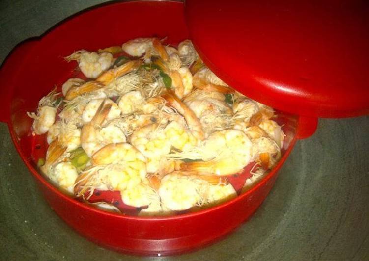 Cara mudah mengolah Udang kukus hongkong Anti Gagal