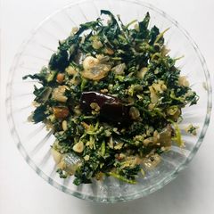A picture of Siru Keerai/ Greens Poriyal.