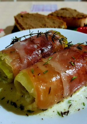 Foto di Porro con speck al forno