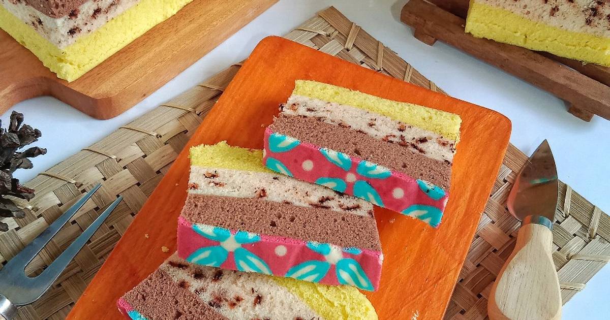 Resep Bolu Kukus Batik Cake Batik Oleh Wiwik N Cookpad