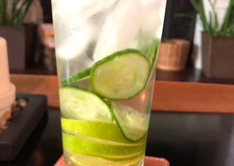 Recipe of Appetizing Summer refreshing drink cucumber lemon water