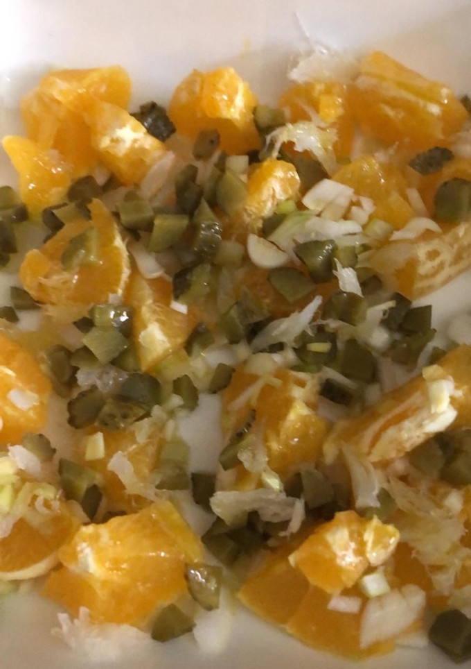 Una foto de Ensalada de naranja con bacalao