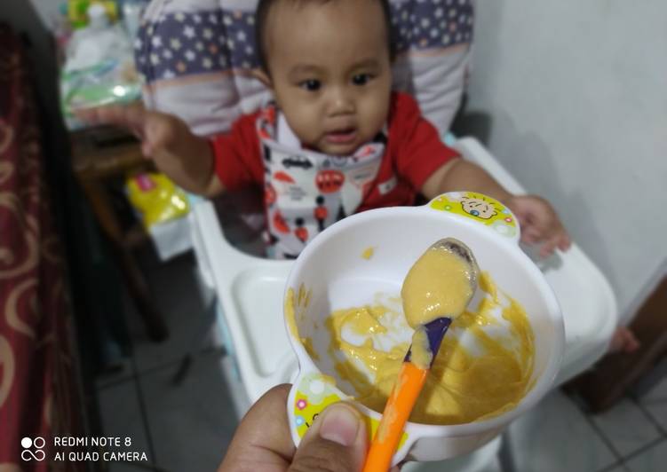 MPASI 6-8 bulan : Bubur Ayam Tahu Wortel