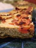 Tarta de brócoli y pollo con masa integral con curry