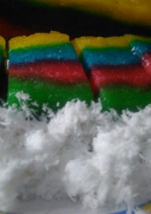 Foto resep Singkong kukus pelangi