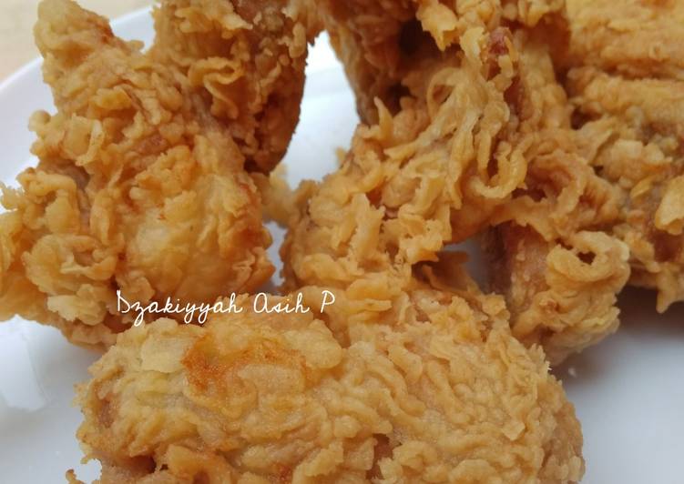 Resep Ayam goreng krispy, kriuk-kriuk 👍🍗 yang Bisa Manjain Lidah
