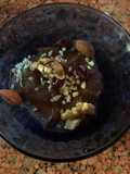 MOUSSE DE CHOCOLATE sin azúcar, con BANANA y PALTA con frutos secos (muy fácil y sano)