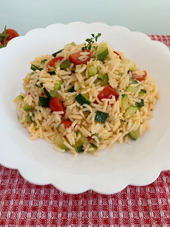 Foto di Riso Basmati con Pomodorini e Zucchine al Timo