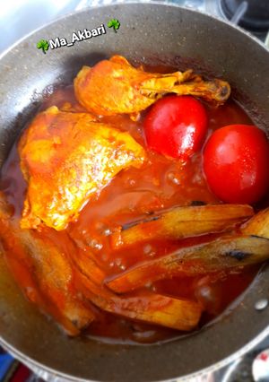 عکسی از دستور 🌺خورشت بادمجان با مرغ