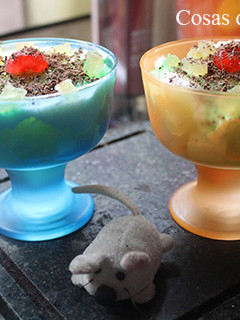 Una foto de Copa de melón con yogurt