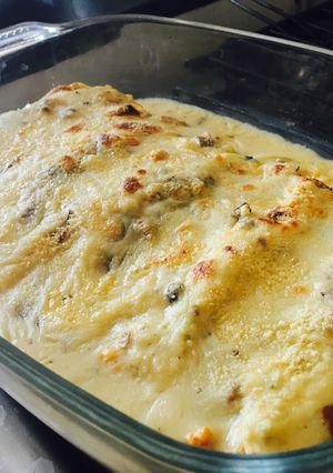 Una foto de Panqueques rellenos pollo y choclo
