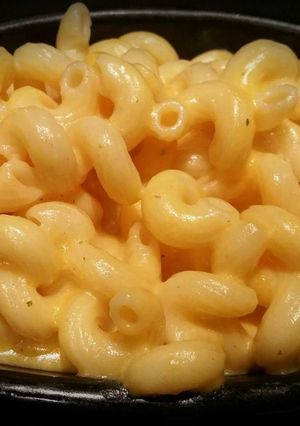 Una foto de Mac & cheese (macarrones con queso)