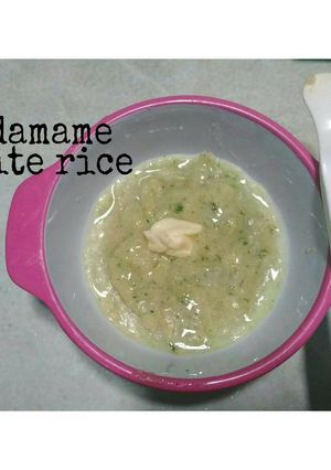 Foto resep Mpasi 7m+ edamame white rice
